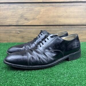 SALVATORE FERRAGAMO Men's Florence Black‎ Leather Dress Shoes 13 B Italy